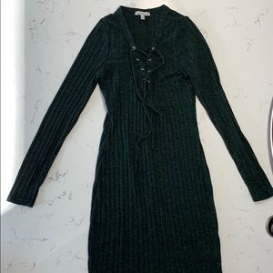 dark green dress